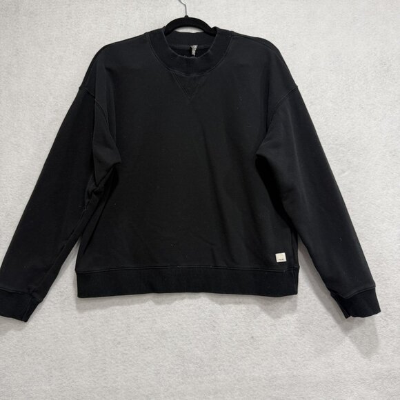 Vuori Sweatshirt Womens Small Black Crewneck Pullover Relaxed Fit Casual Soft - Picture 1 of 7